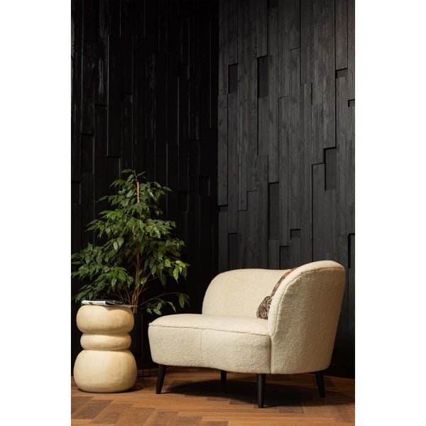 De Eekhoorn SARA LOUNGE FAUTEUIL RECHTS TEDDY OFF WHITE