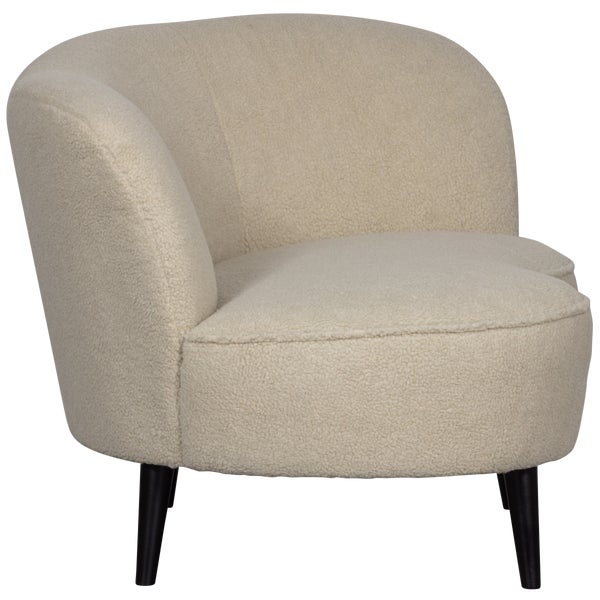 de eekhoorn SARA LOUNGE FAUTEUIL RECHTS TEDDY OFF WHITE
