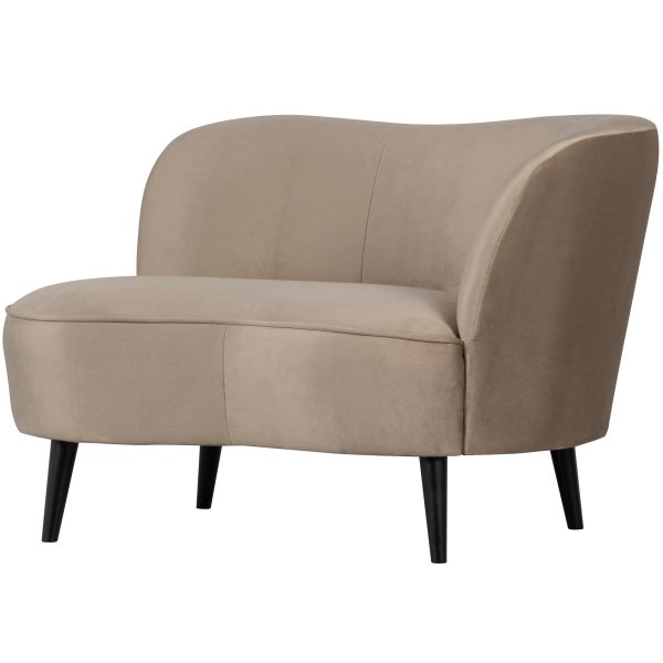 De Eekhoorn SARA LOUNGE FAUTEUIL RECHTS VELVET KHAKI