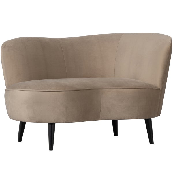 de eekhoorn SARA LOUNGE FAUTEUIL RECHTS VELVET KHAKI