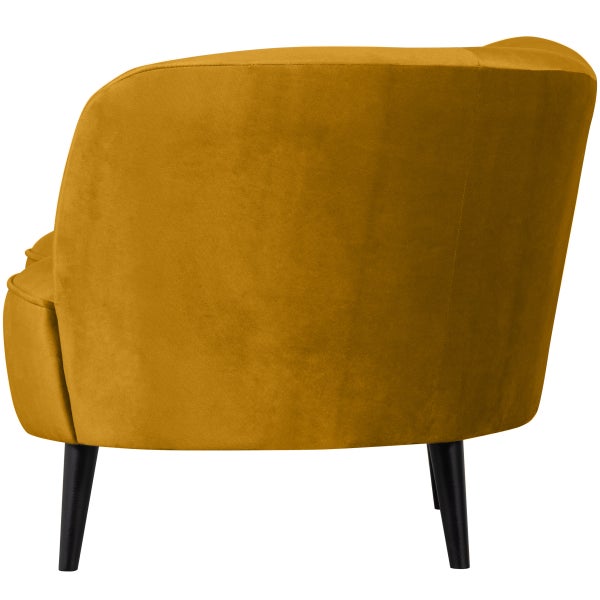 de eekhoorn SARA LOUNGE FAUTEUIL RECHTS VELVET OKER