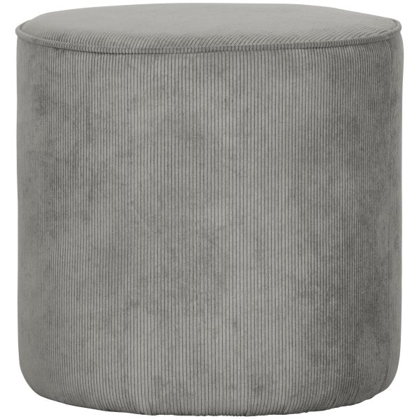 De Eekhoorn SARA POEF HOOG RIBSTOF VERWEERD GROEN 46xØ46