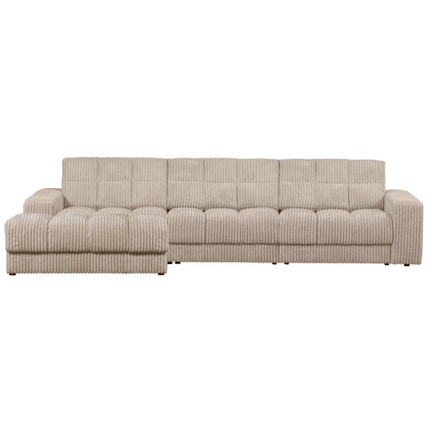 de eekhoorn SECOND DATE CHAISE LONGUE LINKS RIBSTOF TRAVERTIN