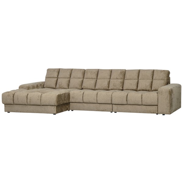 De Eekhoorn SECOND DATE CHAISE LONGUE LINKS STRUCTURE VELVET WHEATFIELD