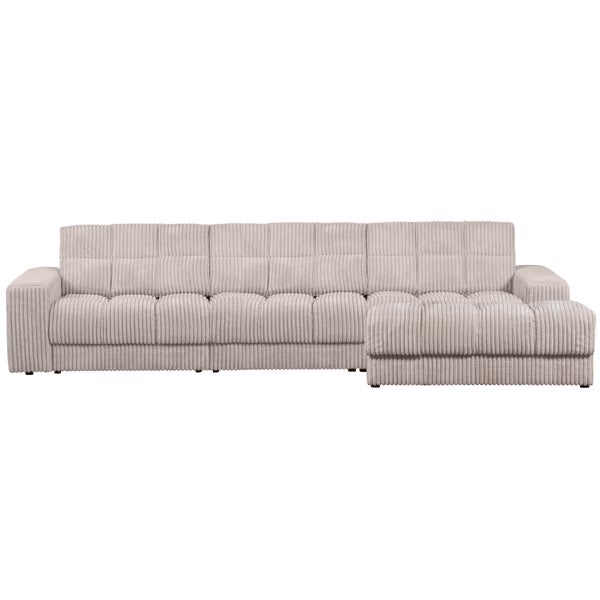 de eekhoorn SECOND DATE CHAISE LONGUE RECHTS RIBSTOF NATUREL