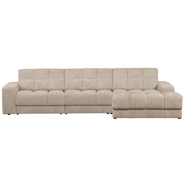 de eekhoorn SECOND DATE CHAISE LONGUE RECHTS RIBSTOF TRAVERTIN