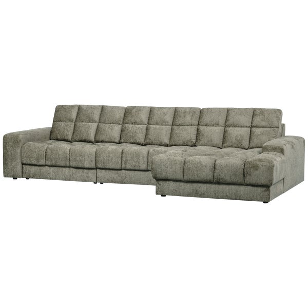De Eekhoorn SECOND DATE CHAISE LONGUE RECHTS STRUCTURE VELVET FROST
