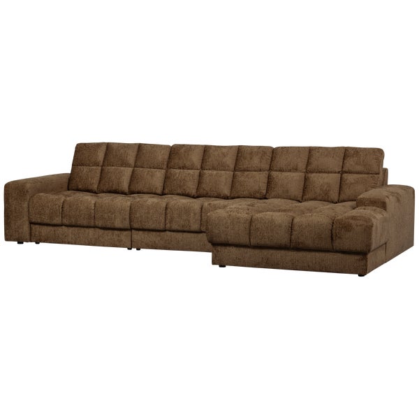 De Eekhoorn SECOND DATE CHAISE LONGUE RECHTS STRUCTURE VELVET BRASS