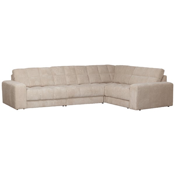 De Eekhoorn SECOND DATE HOEKBANK RECHTS RIBSTOF TRAVERTIN