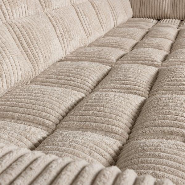 De Eekhoorn SECOND DATE HOEKBANK RECHTS RIBSTOF TRAVERTIN