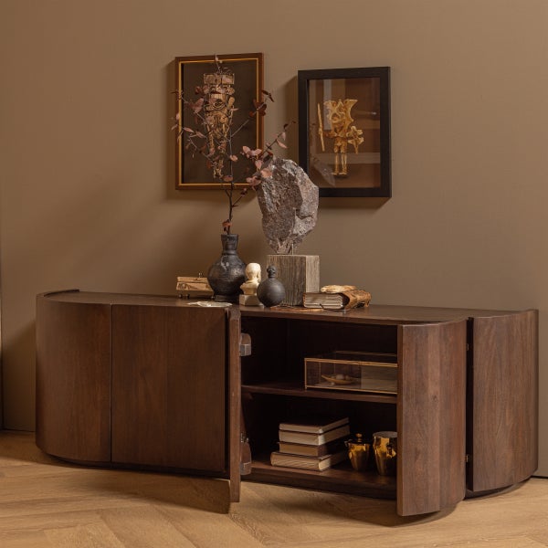 De Eekhoorn SENSE DRESSOIR 4-DEURS MANGO HOUT WALNOOT