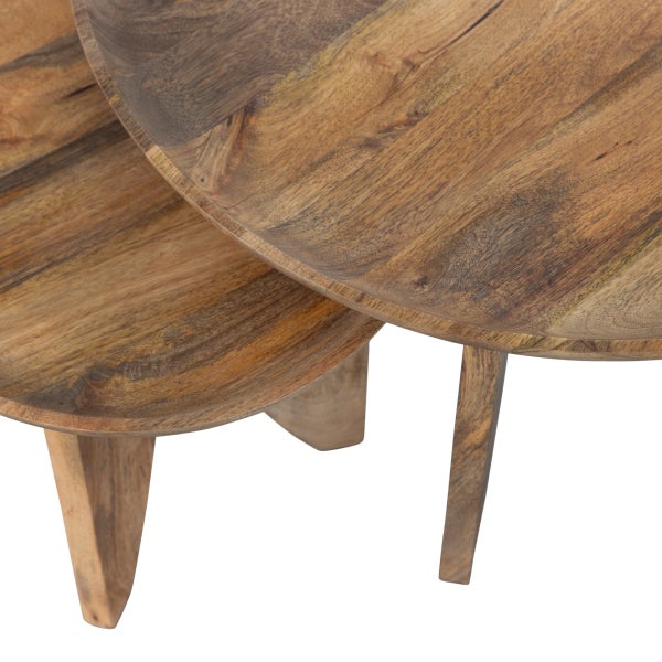 De Eekhoorn SET V 2 - HIGH HEELS BIJZETTAFELS MANGO HOUT NATUREL