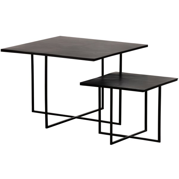 De Eekhoorn SET V 2 - OLAN BIJZETTAFELS METAAL WARM BRUIN