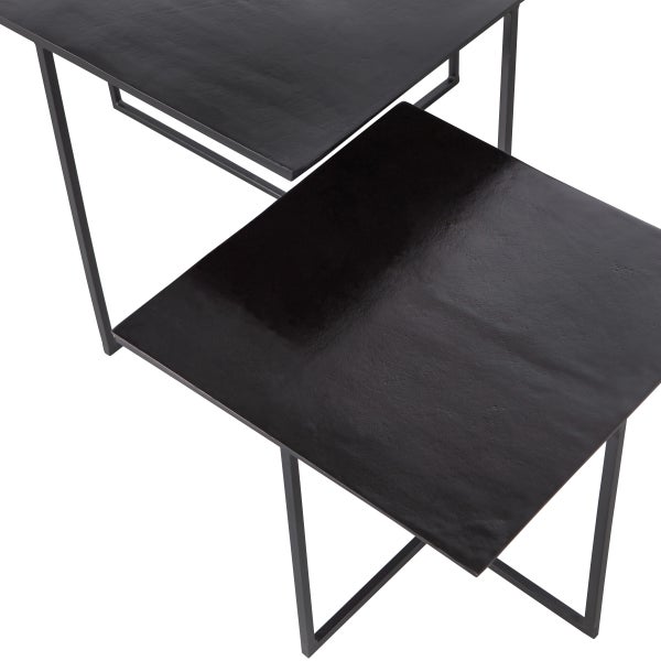 de eekhoorn SET V 2 - OLAN BIJZETTAFELS METAAL WARM BRUIN