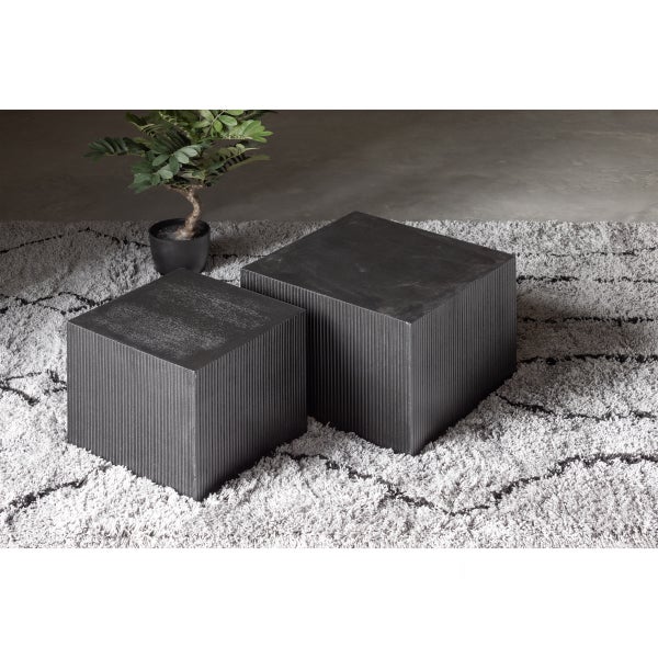 De Eekhoorn SET V 2 - SANNE BIJZETTAFELS VIERKANT ZWART