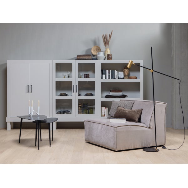 De Eekhoorn SET V 2 - TRIANGLE BIJZETTAFEL METAAL ZWART NIKKEL