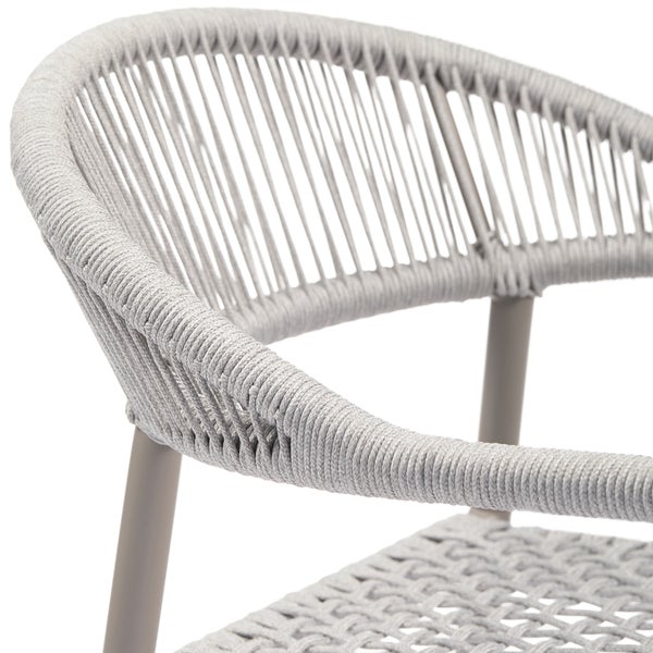 De Eekhoorn SET V 2 - YELLOW TUINSTOEL TOUW/ALUMINIUM LICHTGRIJS