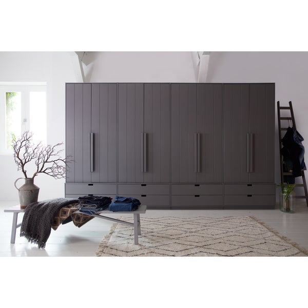 De Eekhoorn SKIK GARDEROBE 95 CM LINES TWINS LEEM [fsc]