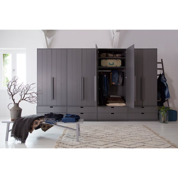 De Eekhoorn SKIK GARDEROBE 95 CM LINES TWINS LEEM [fsc]