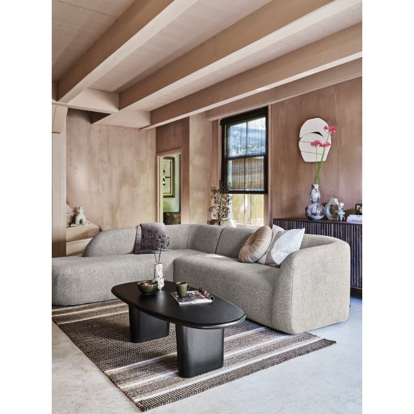 De Eekhoorn SLOPING HOEKBANK LINKS OFF WHITE MELANGE