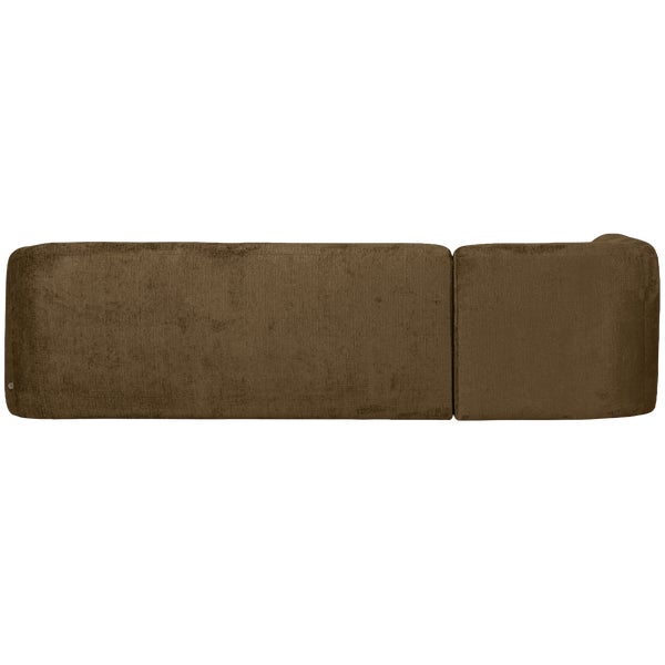 De Eekhoorn SLOPING HOEKBANK LINKS STRUCTURE VELVET BRASS