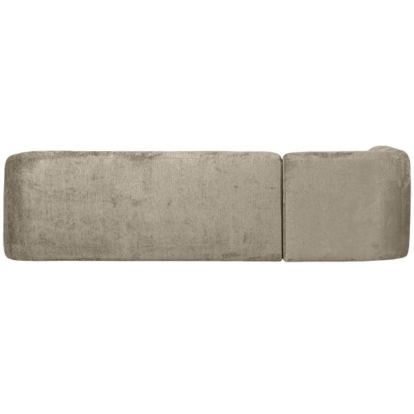 De Eekhoorn SLOPING HOEKBANK LINKS STRUCTURE VELVET WHEATFIELD