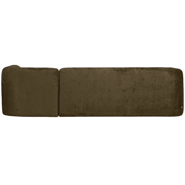 De Eekhoorn SLOPING HOEKBANK RECHTS STRUCTURE VELVET BONSAI