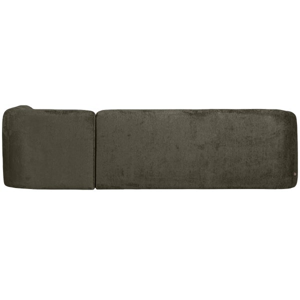 De Eekhoorn SLOPING HOEKBANK RECHTS STRUCTURE VELVET FROST