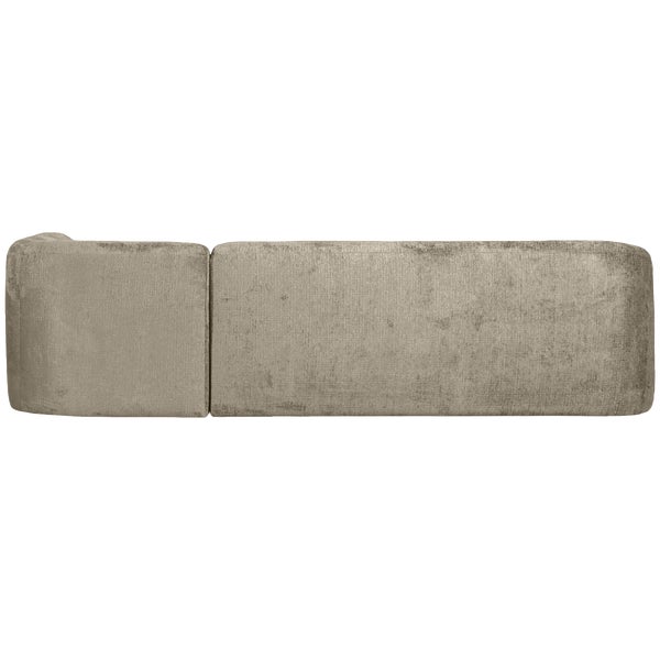 De Eekhoorn SLOPING HOEKBANK RECHTS STRUCTURE VELVET WHEATFIELD