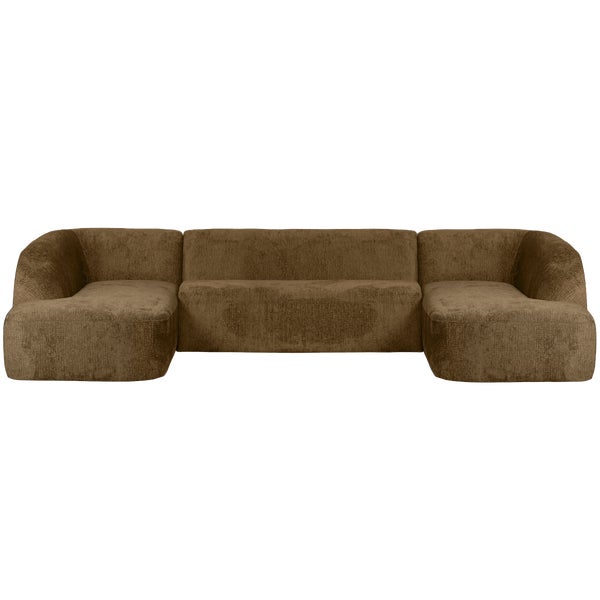 de eekhoorn SLOPING U-VORM BANK STRUCTURE VELVET BRASS
