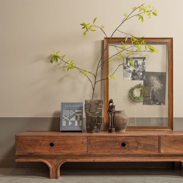 De Eekhoorn STAES TV MEUBEL 3 LADES MANGO HOUT WALNOOT