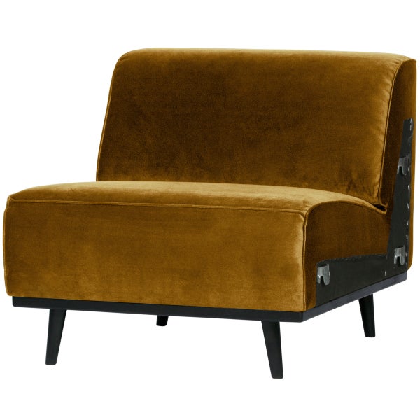 de eekhoorn STATEMENT 1-ZITS ELEMENT VELVET HONINGGEEL