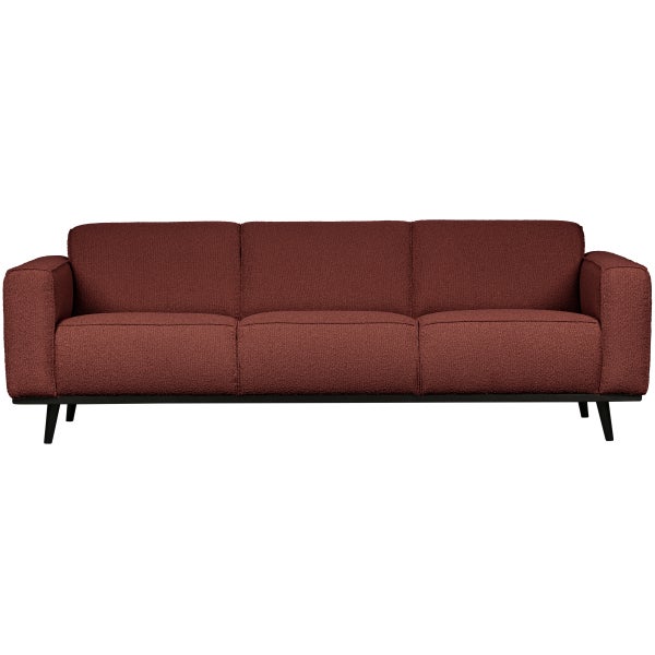 De Eekhoorn STATEMENT 3-ZITS BANK 230 CM BOUCLÉ KASTANJE