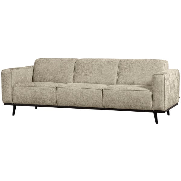 De Eekhoorn STATEMENT 3-ZITS BANK 230 CM STRUCTURE VELVET WHEATFIELD