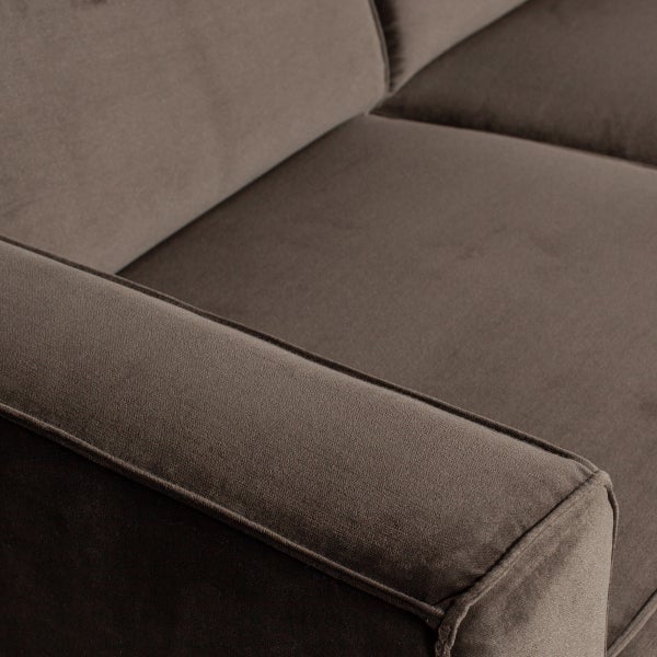 De Eekhoorn STATEMENT 3-ZITS BANK 230 CM VELVET WARM GROEN