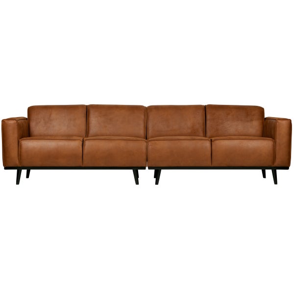 De Eekhoorn STATEMENT 4-ZITS BANK 280 CM ECOLEER COGNAC