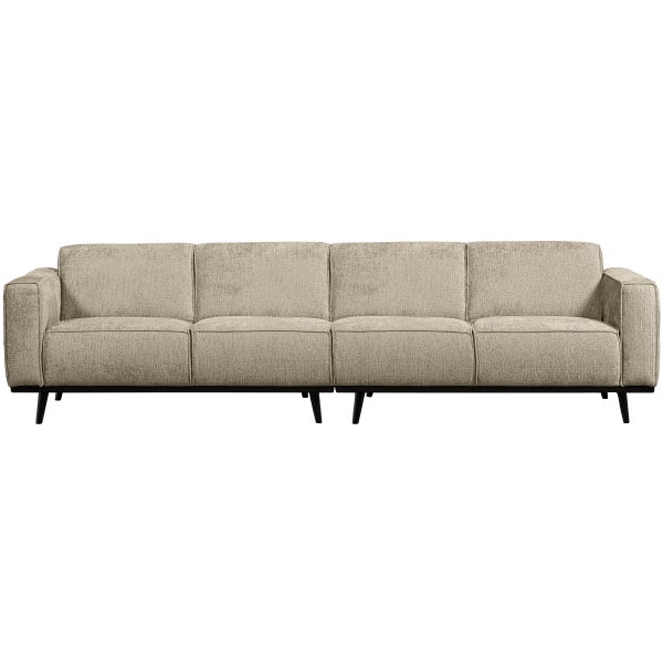 de eekhoorn STATEMENT 4-ZITS BANK 280 CM STRUCTURE VELVET WHEATFIELD