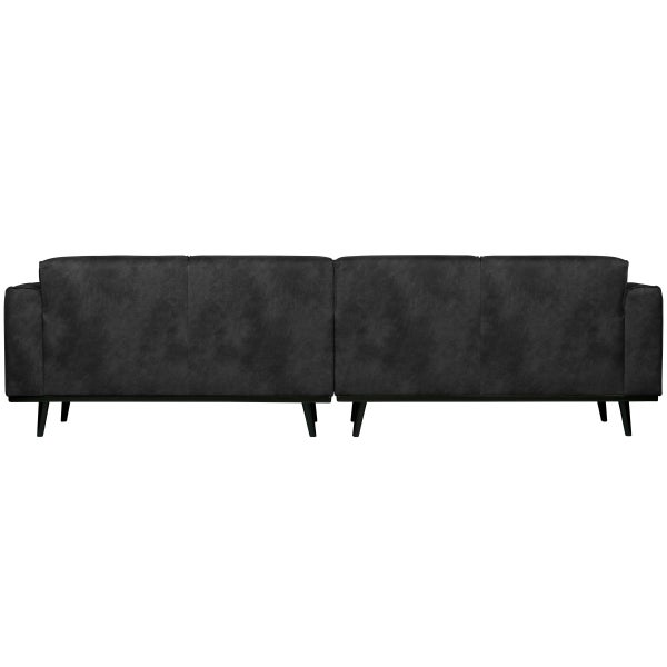De Eekhoorn STATEMENT 4-ZITS BANK 280 CM SUEDINE ZWART