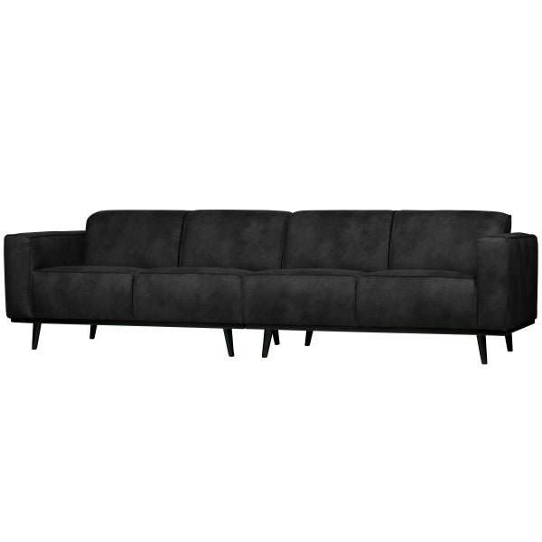 de eekhoorn STATEMENT 4-ZITS BANK 280 CM SUEDINE ZWART