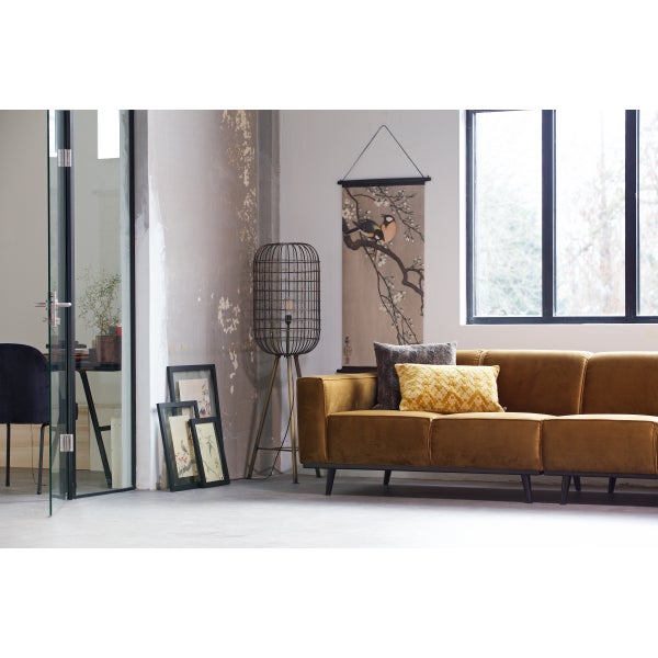 De Eekhoorn STATEMENT 4-ZITS BANK 280 CM VELVET HONINGGEEL