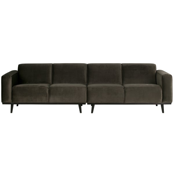 De Eekhoorn STATEMENT 4-ZITS BANK 280 CM VELVET WARM GROEN