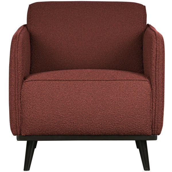 De Eekhoorn STATEMENT FAUTEUIL MET ARM BOUCLÉ KASTANJE