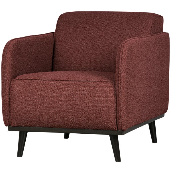De Eekhoorn STATEMENT FAUTEUIL MET ARM BOUCLÉ KASTANJE