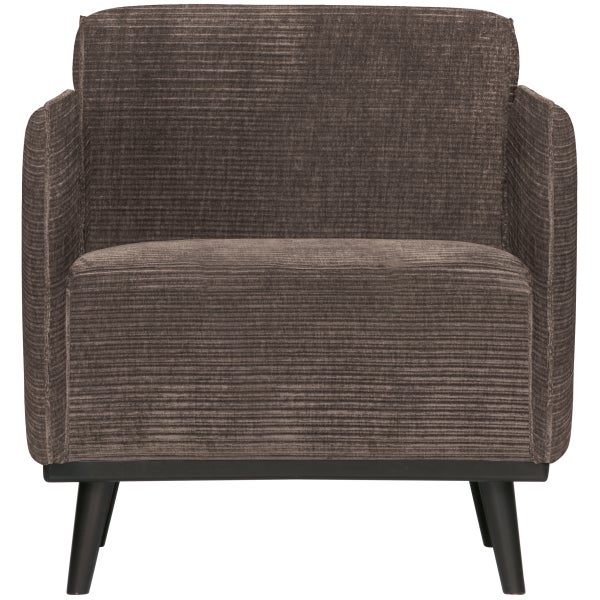 De Eekhoorn STATEMENT FAUTEUIL MET ARM RIBSTOF TAUPE