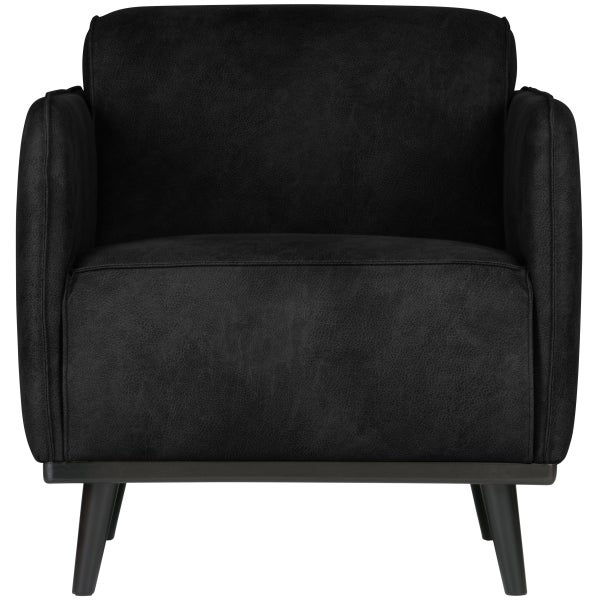 De Eekhoorn STATEMENT FAUTEUIL MET ARM SUEDINE ZWART