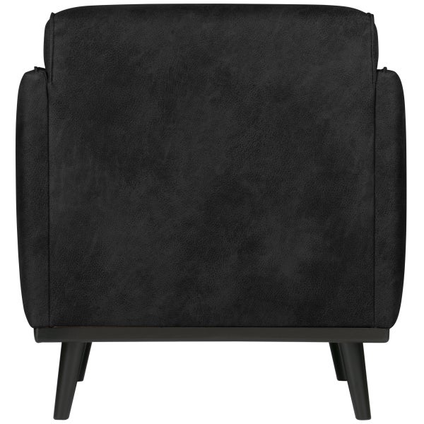 De Eekhoorn STATEMENT FAUTEUIL MET ARM SUEDINE ZWART