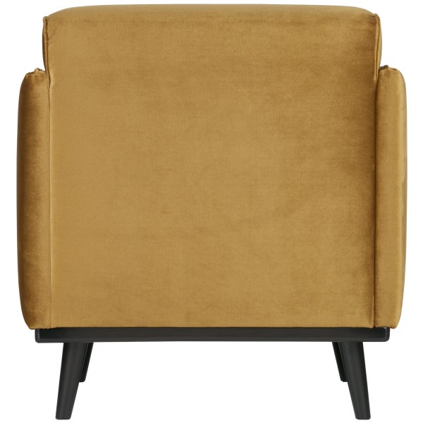 De Eekhoorn STATEMENT FAUTEUIL MET ARM VELVET HONINGGEEL