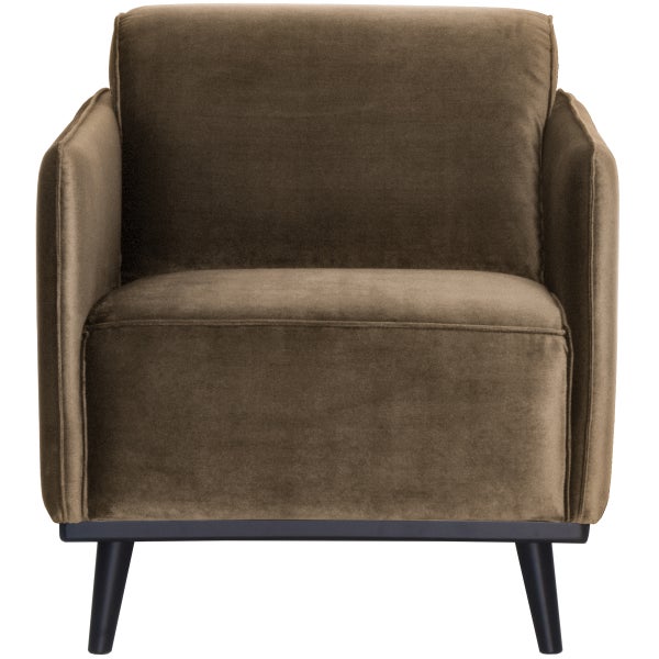 De Eekhoorn STATEMENT FAUTEUIL MET ARM VELVET TAUPE