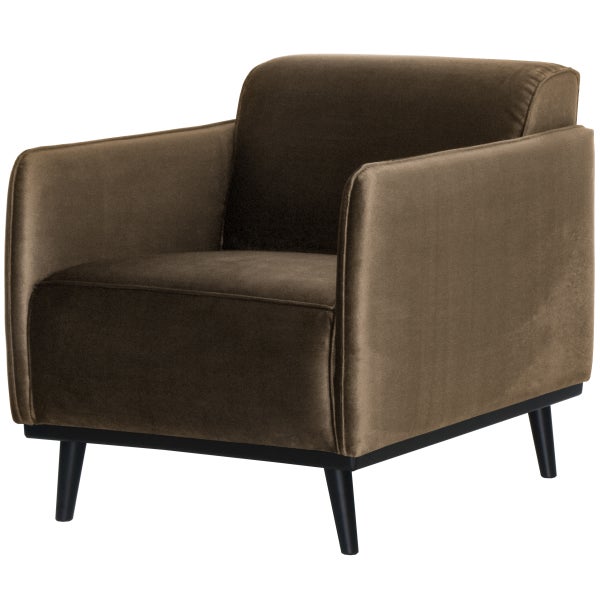De Eekhoorn STATEMENT FAUTEUIL MET ARM VELVET TAUPE