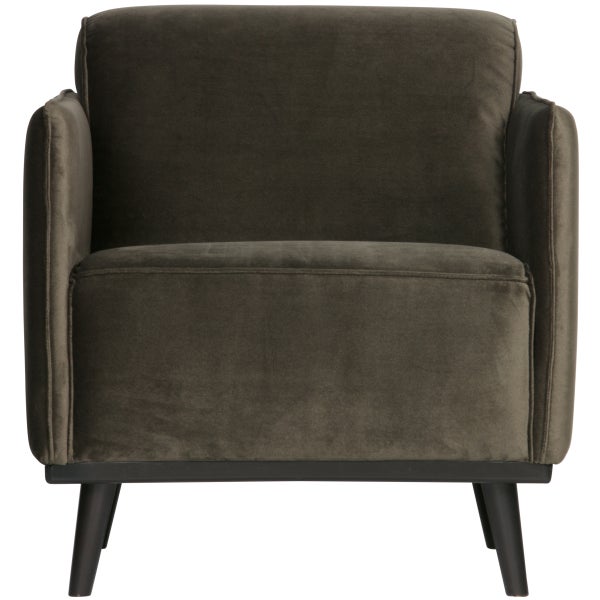De Eekhoorn STATEMENT FAUTEUIL MET ARM VELVET WARM GROEN